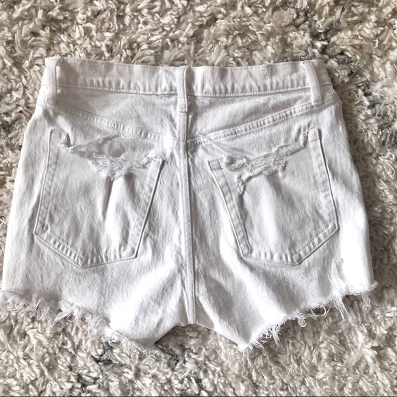 Abercrombie Curve Love High Rise Mom Shorts size 28 White - Picture 3 of 5